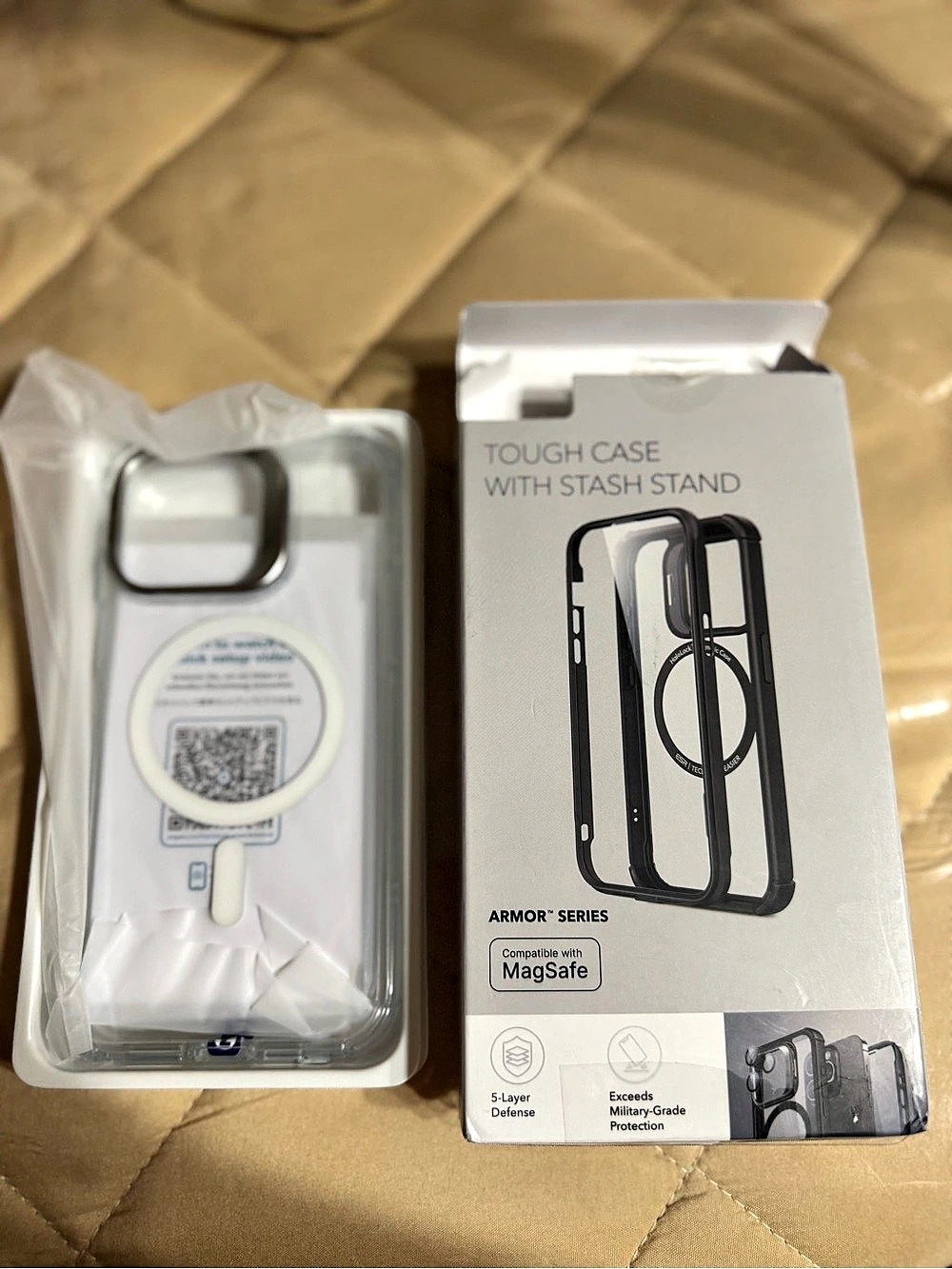 ESR iPhone 15 Pro Max Magsafe Armor Tough Case with Stash Stand